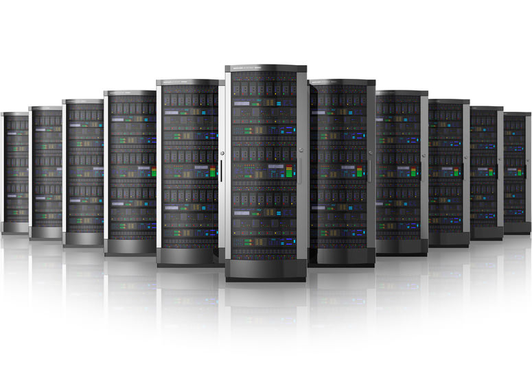 Row of network servers