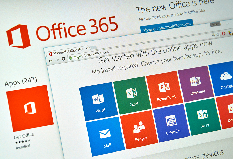 Office 365 Tile Screen