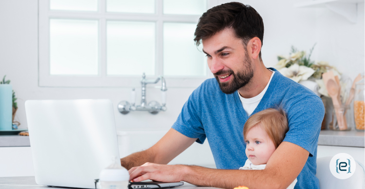 working from home with children